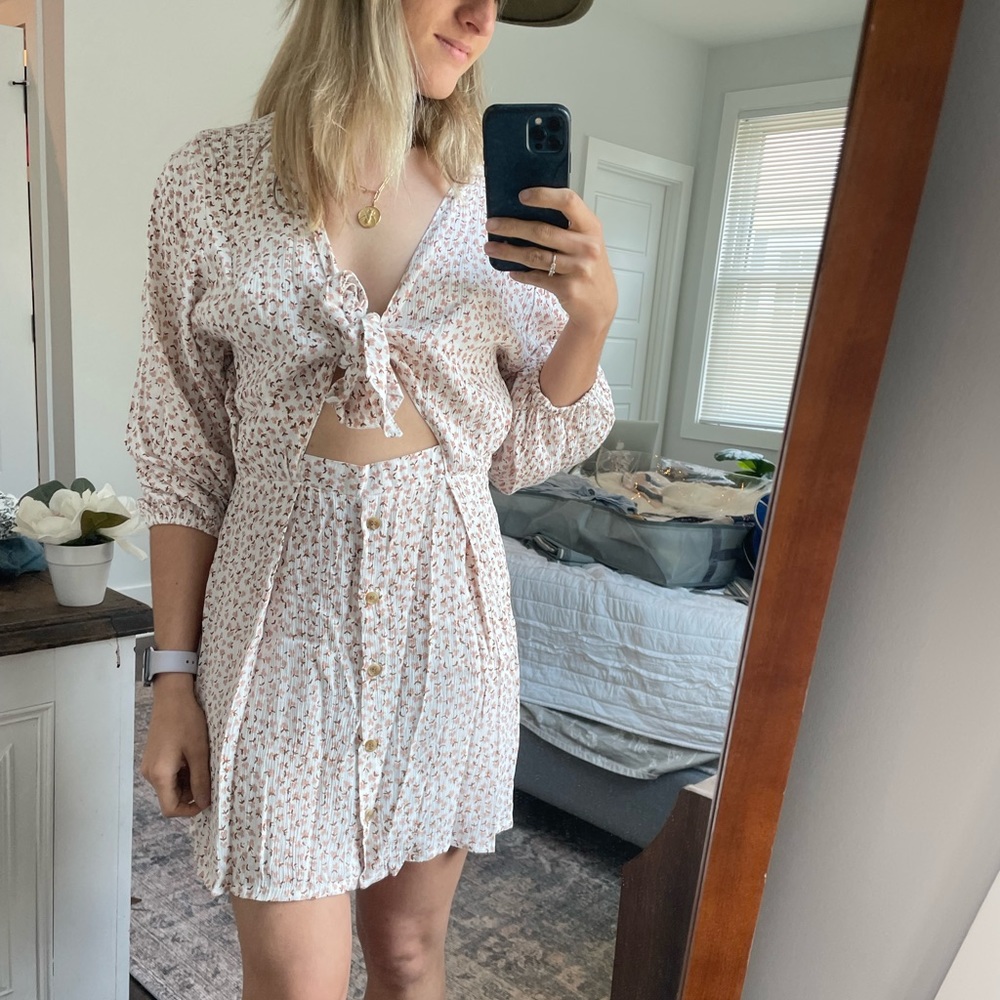 Faithfully the Brand flower dress with front tie